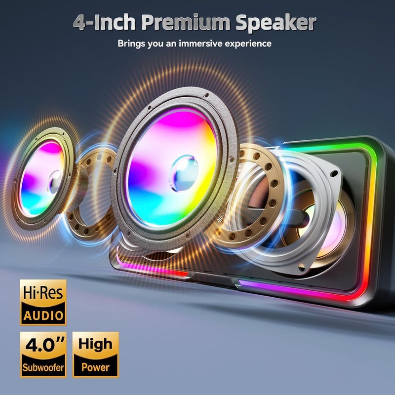 SDRD 215 Bluetooth Karaoke Machine for Adult Kid with Storage and Charging Station, Powerful Karaoke System, 12H Playtime, Rechargeable Wirless Microphone, Support USB/AUX Indoor Outdoor - Image 4